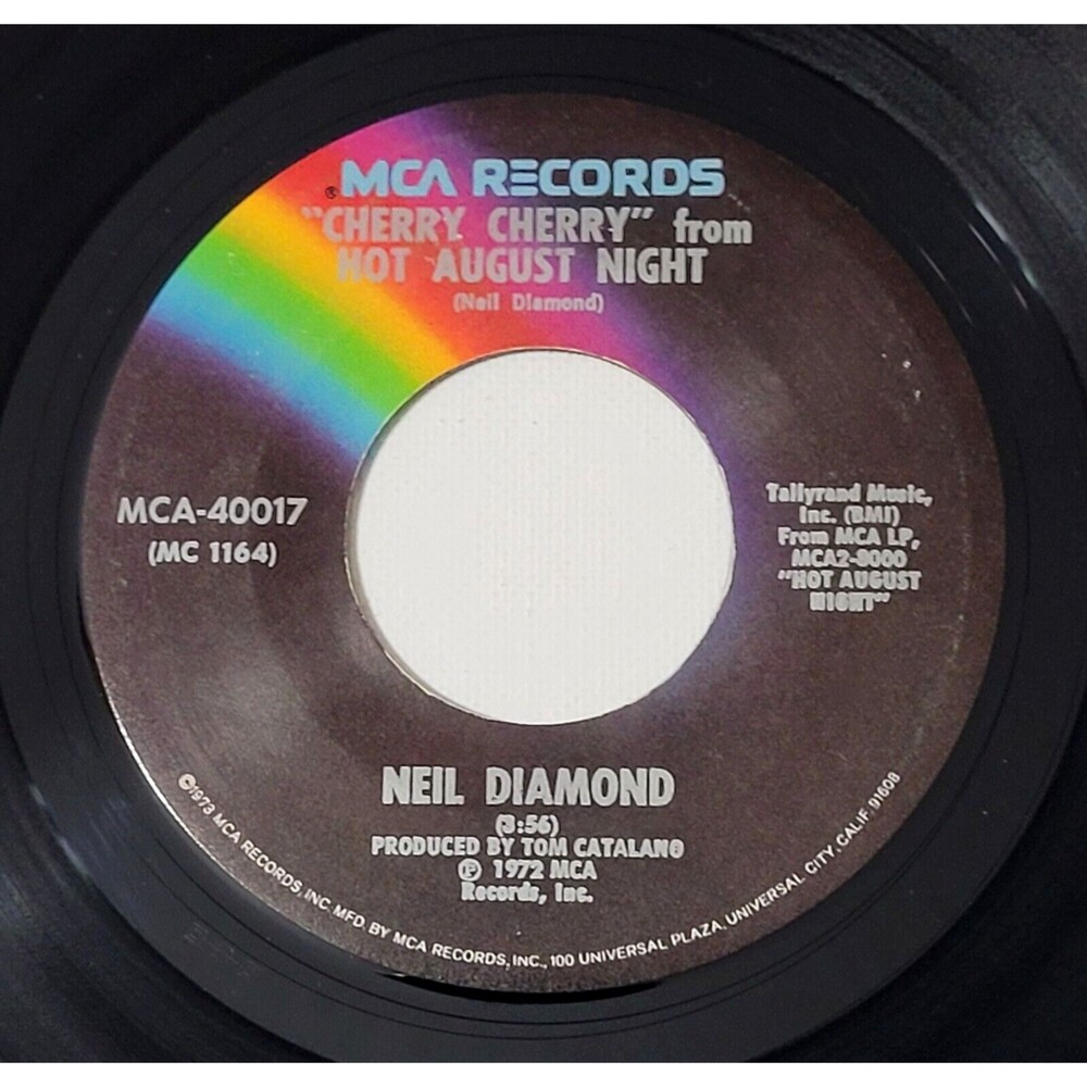 Neil Diamond - Cherry Cherry / Morningside - MCA 45 RPM Vinyl '72